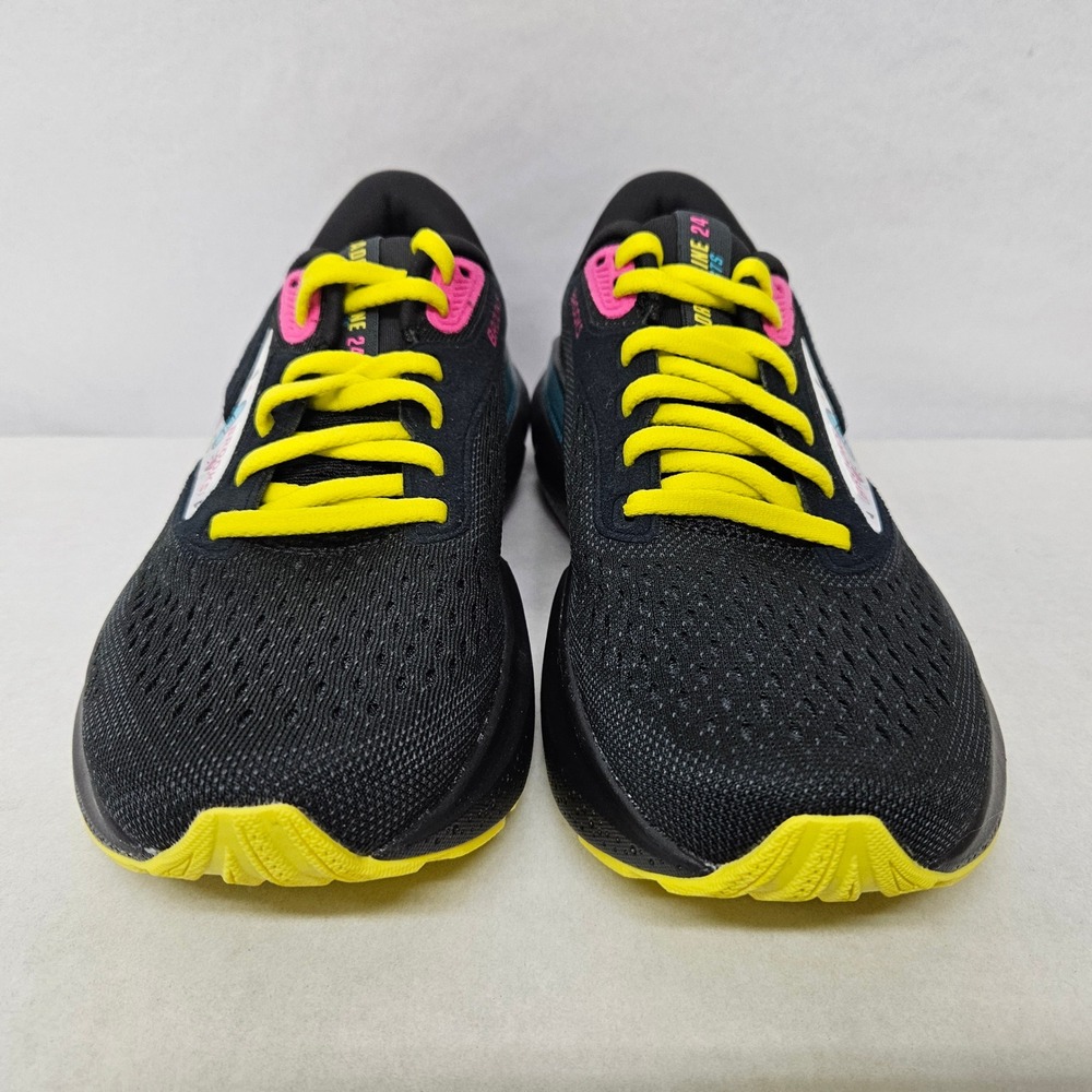 Brooks Adrenaline GTS 24 Running Shoes 120426-1B-084 Black Yellow Women Size 6 - Picture 5 of 10